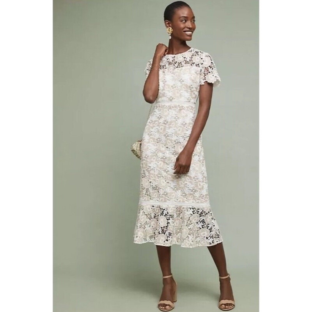 Shoshanna White Lace Loren Dress